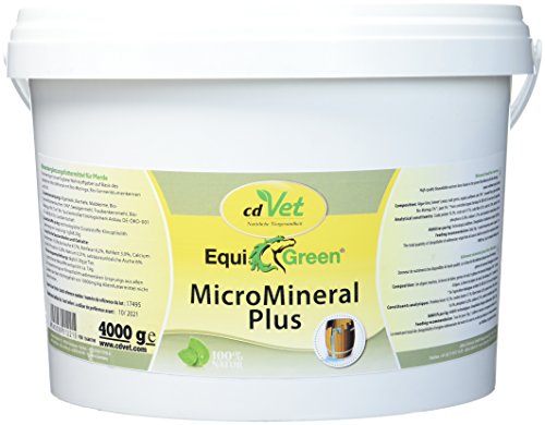 cdVet EquiGreen 100% Natur Micromineral Plus Nahrungsergänzungsmittel für Hunde, 4 kg von cdVet