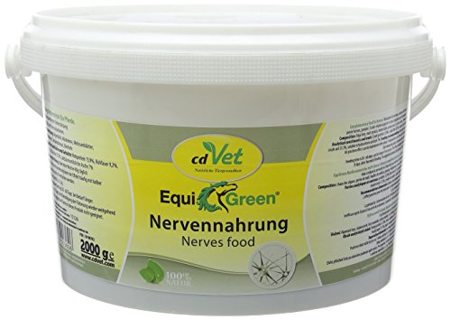 cdVet EquiGreen Nervennahrung 2 kg - Nahrungsergänzung für Pferde und Ponys zur Unterstützung für eine bessere Entspannung und mehr Nervenstärke cdVet EquiGreen Nervennahrung 2 kg - Nahrungsergänzung für Pferde und Ponys zur Unterstützung für eine bessere Entspannung und mehr Nervenstärke von cdVet