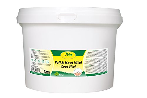 cdVet Naturprodukte Fell & Haut Vital Hund & Katze 3 kg - Hund, Katze - Ergänzungsfuttermittel - Fell + Hautprobleme - Fellwechsel - Organismusunterstützung - Haarbruch - Schuppen - Haarverlust -, 688 von cdVet