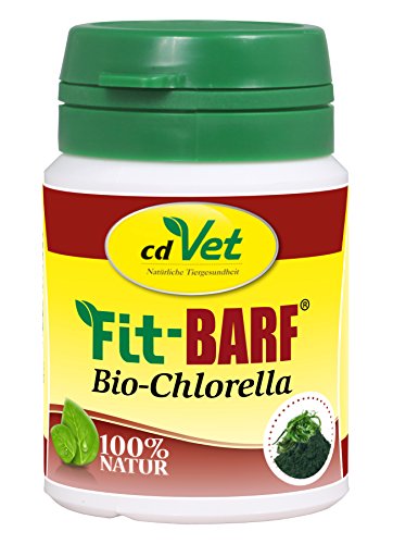 cdVet Naturprodukte Fit-BARF Bio-Chlorella 36 g - Hund&Katze - Zellen unterstützend - unangenehme Körper- und Maulgerüche - natürlicher Toxinbinder - Vitamine - Rohfütterung - BARFEN - von cdVet