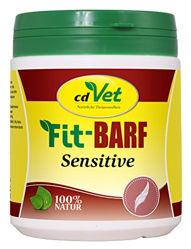 cdVet Naturprodukte Fit-BARF Sensitive 350 g - Hund&Katze - getreidefrei - ausgeglichene Ernährung bei Rohfütterung - Bauchspeicheldrüsen-, Nieren-, Leber-, Reduktionsdiäten - Vitamine - BARFEN - von cdVet