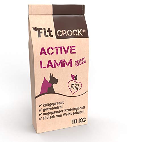 cdVet Fit-Crock Hundefutter trocken Active Lamm Mini 10 kg, getreidefrei von cdVet