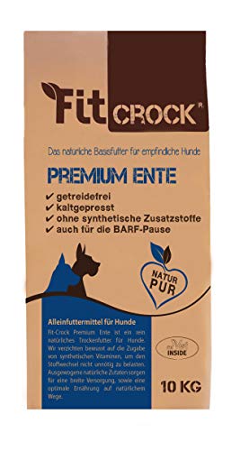 cdVet Naturprodukte Fit-Crock Premium Ente Mini 10 kg - Hund - Futter - getreidefrei - allergiearm - bei fütterungssensiblen Hunde - ausgewogene + hochwertige + natürliche Zutaten - kaltgepresst von cdVet