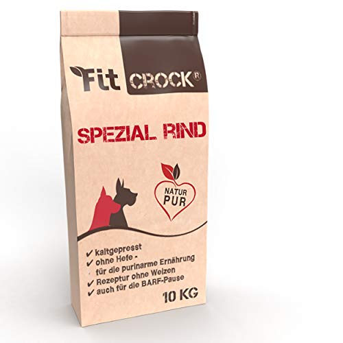 cdVet Fit-Crock Hundefutter trocken Spezial Rind Mini 10 kg, purinarm & getreidefrei von cdVet