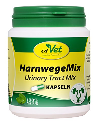 cdVet Naturprodukte HarnwegeMix 100 Kapseln - Hund, Katze - Ergänzungsfuttermittel - Harnwegsprobleme - Unterstützung der Organfunktion + Stoffwechselvorgänge - Vitamin + Mineralstoffversorgung - von cdVet