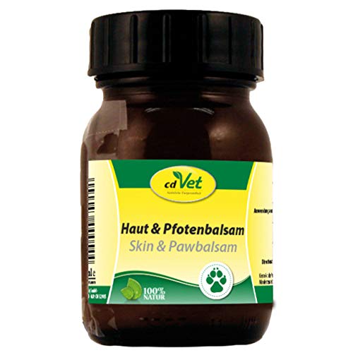 cdVet Naturprodukte Haut & Pfotenbalsam 75 ml - Hund - Pflegemittel - überempfindliche + trockene + schuppige Haut - Schutz vor Umwelteinflüssen - Haut + Pfotenschutz - Gesundheit - 100% Natur - cdVet Naturprodukte Haut & Pfotenbalsam 75 ml - Hund - Pflegemittel - überempfindliche + trockene + schuppige Haut - Schutz vor Umwelteinflüssen - Haut + Pfotenschutz - Gesundheit - 100% Natur - von cdVet