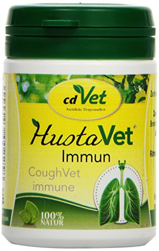 cdVet Naturprodukte HustaVet Immun 30g - atemwegsunterstützenden Bronchialkräuter - fördert die Immunabwehr - Vitamine - fütterungsbedingt unterstützend für Herz- Kreislaufsystem - von cdVet