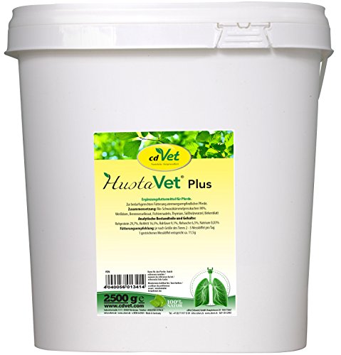 cdVet Naturprodukt HustaVet Plus 2,5 kg – Schwarzkümmelpresskuchen für Pferde zur Unterstützung der Atemwege von cdVet