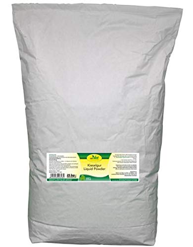 cdVet Kieselgur Liquid Powder 25 kg - Kieselalgen Puder zur Bindung von Feuchtigkeit Flohkot Milbenkot in Stall und Haushalt von cdVet