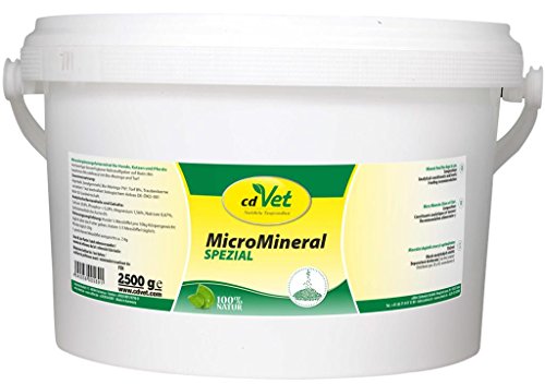 cdVet Naturprodukte MicroMineral Spezial 2,5 kg - Hund, Katze, Pferd - Vitamin- Mineralstoff- und Spurenelementgeber - Magen-Darm Regulation - Eisenquelle - Zellschutz - Muskelaufbau - Vitalität - von cdVet