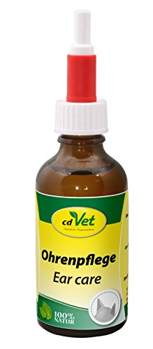 cdVet Naturprodukte Ohrenpflege 50 ml - Hund - Pflegemittel - schonende Reinigung + Pflege der Ohren + Gehörgang + Ohrmuschel - Milbenbefall - selbstständige Verteilung - Gesundheit - Tiefgründig - von cdVet