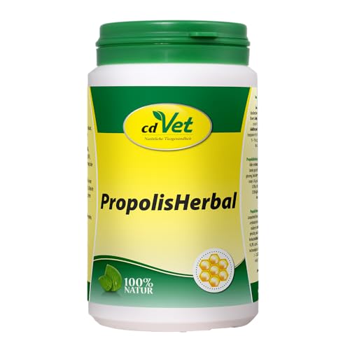 cdVet PropolisHerbal 190g - Propolis Nahrungsergänzung für Hunde, Katzen, Nager, Pferde und Haustiere durch Flavanoide und Spurenelemente von cdVet