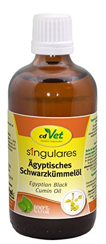 cdVet Singulares Ägyptisches Schwarzkümmelöl 100ml - Natürliches Öl kaltgepresst zur Nahrungsergänzung bei Hund, Katze, Pferd und Taube durch Vitamine und Fette, 167 von cdVet