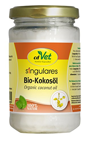 cdVet Naturprodukte Singulares Bio-Kokosöl 200 ml - Hund, Katze, Nager, Vögel, Reptilien - überdeckt Eigengeruch - Schutz vor Schädlingsbefall - Bio-Qualität - kaltgepresst- MCT-Fettsäuren - cdVet Naturprodukte Singulares Bio-Kokosöl 200 ml - Hund, Katze, Nager, Vögel, Reptilien - überdeckt Eigengeruch - Schutz vor Schädlingsbefall - Bio-Qualität - kaltgepresst- MCT-Fettsäuren - von cdVet