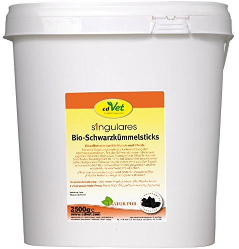 cdVet Naturprodukte Singulares Bio-Schwarzkümmelsticks 2,5 kg - Hund, Pferd - Stärkung der Darmflora+Immunsystem+Atemwegskondition - Bio-Herstellung - frei von Konservierungs-, und Zusatzstoffen - cdVet Naturprodukte Singulares Bio-Schwarzkümmelsticks 2,5 kg - Hund, Pferd - Stärkung der Darmflora+Immunsystem+Atemwegskondition - Bio-Herstellung - frei von Konservierungs-, und Zusatzstoffen - von cdVet