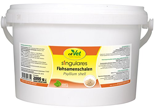 cdVet Naturprodukte Singulares Flohsamenschalen 2 kg - Pferd -Sättigungsbeilage - natürliche Ballaststoffquelle - erhöhen Futtervolumen - kohlenhydratarm - hohe Wasserbindung - Gesundheit - von cdVet