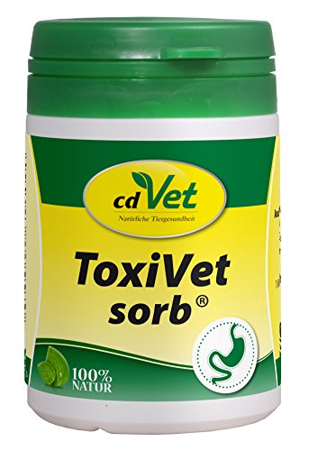cdVet Naturprodukte ToxiVet sorb 50 g - Hund, Katze - Ergänzungsfuttermittel - Durchfall - Unterstützung der Organfunktion + Verdauungsorgane + Immunsystem - essentielle Aminosäure - Vitamine - von cdVet