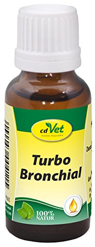 cdVet Naturprodukte TurboBronchial 20 ml - ätherische Öle - Eucalyptus + Salbei + Anis + Kümmel + Thymian - Unterstützung der Atemwege, 411 von cdVet
