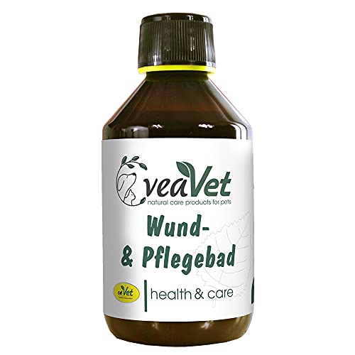 cdVet Naturprodukte VeaVet Wund- & Pflegebad 250 ml - Hund, Katze, Pferd - Fell-/ Hautpflege - Geruch - Gestank - Hauthygiene - beanspruchte Haut - Pilze + Bakterien unverträglich - Hautmilieu - von cdVet