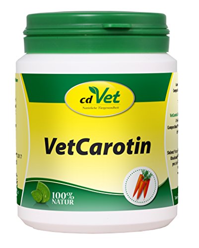 cdVet Naturprodukte VetCarotin 90 g - Hund, Katze, Heimtiere - Einzelfuttermittel - Karottengranulat - Vitaminreich - unterstützt Organismus + Atmungs + Verdauungsapparat - gutes Haarkleid - von cdVet