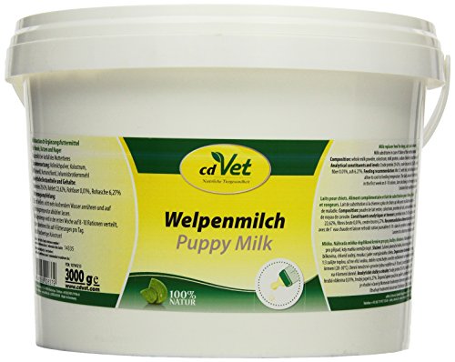 cdVet Naturprodukte Welpenmilch 3 kg - Hund, Katze, Nager - Milchaustausch-Ergänzungsgfuttermittel - Ersatzmilch - Anteil an hochwertigem Kolostrum - stabil bleibende Verdauung - Abwehrkomponenten - cdVet Naturprodukte Welpenmilch 3 kg - Hund, Katze, Nager - Milchaustausch-Ergänzungsgfuttermittel - Ersatzmilch - Anteil an hochwertigem Kolostrum - stabil bleibende Verdauung - Abwehrkomponenten - von cdVet