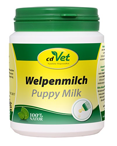 cdVet Naturprodukte Welpenmilch 90 g - Hund, Katze, Nager - Milchaustausch-Ergänzungsgfuttermittel - Ersatzmilch - Anteil an hochwertigem Kolostrum - stabil bleibende Verdauung - Abwehrkomponenten - von cdVet