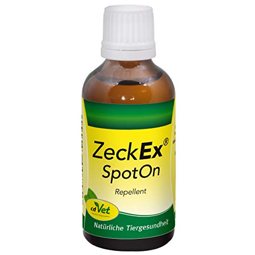 cdVet ZeckEx SpotOn rein pflanzliches Zeckenmittel 50 ml - natürlicher Zeckenschutz ohne Chemie für Hunde, Katzen und alle Wirbeltiere, 755 von cdVet