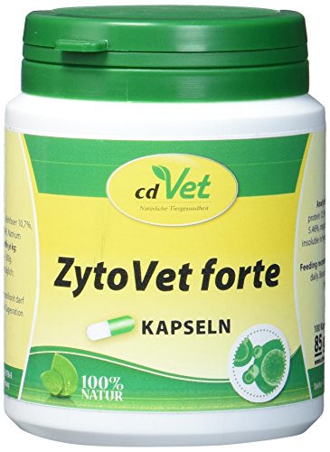 cdVet Naturprodukte ZytoVet forte 100 Kapseln - Hund, Katze - Ergänzungsfuttermittel - Unterstützung des Immunsystems - Autoimmunerkrankung - Zellstoffwechselprobleme - gesunde Zellen - Gesundheit - von cdVet