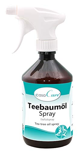 cdVet Naturprodukte casaCare Teebaumöl Spray 500 ml - Duftölspray - angenehmer + frischer Duft - Reinigung der Atemluft - Verbesserung Raumklima - ätherische Öle - Wohlbefinden - natürlich - von cdVet