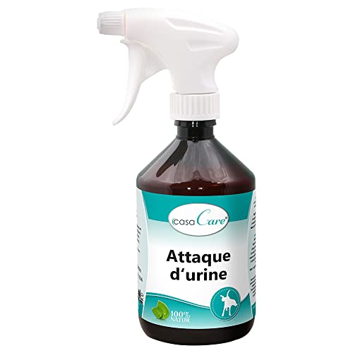 cdVet Naturprodukte casaCare UrinAttacke Sprühflasche 500 ml - Hund, Katze - bei Urin + Kotgestank - Geruch - unbedenklicher Gebrauch - präventiv + behandelnd + sparsam - Sofort + Langzeitwirkung - von cdVet