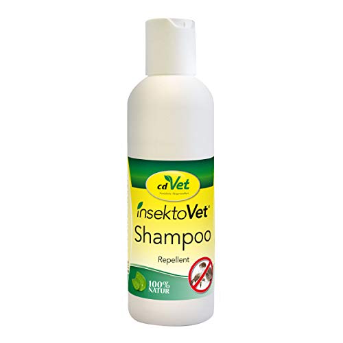 cdVet insektoVet Shampoo schützender Repellent Insektenschutz für Hund und Katze – effektive und wohlriechende Fellpflege, 100 ml von cdVet