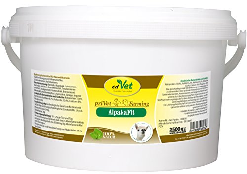 cdVet Naturprodukte privet AlpakaFit 2,5 kg - Kamele, Alpaka - Ergänzungsfuttermittel - Stoffwechselstörung - unterstützt Leber + Niere - fördert Bewollung - Ausgeglichenheit - Vitaminversorger - cdVet Naturprodukte privet AlpakaFit 2,5 kg - Kamele, Alpaka - Ergänzungsfuttermittel - Stoffwechselstörung - unterstützt Leber + Niere - fördert Bewollung - Ausgeglichenheit - Vitaminversorger - von cdVet