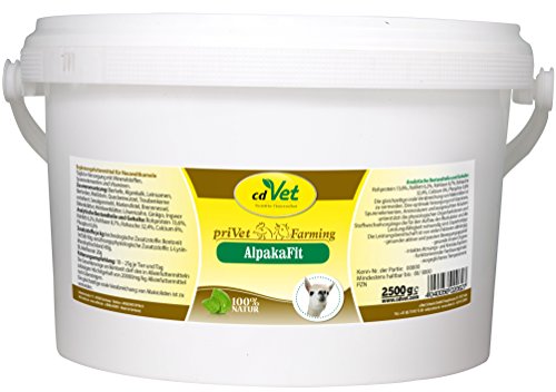 cdVet Naturprodukte privet AlpakaFit 2,5 kg - Kamele, Alpaka - Ergänzungsfuttermittel - Stoffwechselstörung - unterstützt Leber + Niere - fördert Bewollung - Ausgeglichenheit - Vitaminversorger - von cdVet