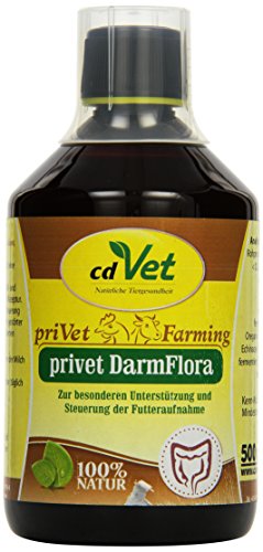 cdVet Naturprodukte privet DarmFlora 500 ml - Schwein, Geflügel, Kaninchen - Nahrungsergänzung - Verdauungsprobleme + gestörte Darmflora - Darmunterstützung - Förderung - Anregung des Immunsystems - von cdVet