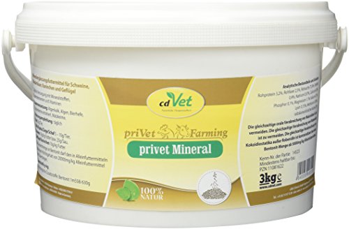 cdVet Naturprodukte privet Mineral 3 kg - Schwein, Kaninchen, Geflügel - Mineralergänzungsfuttermittel - trockene Haut + Entwicklungsstörungen + geschwächtes Immunsystem - Mineralstoffversorgung - cdVet Naturprodukte privet Mineral 3 kg - Schwein, Kaninchen, Geflügel - Mineralergänzungsfuttermittel - trockene Haut + Entwicklungsstörungen + geschwächtes Immunsystem - Mineralstoffversorgung - von cdVet