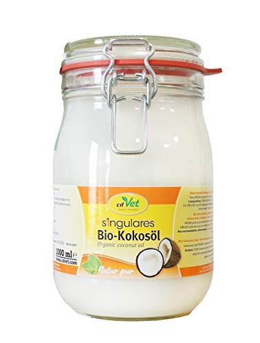 Singulares Bio-Kokosöl 1000 ml aus erster Kaltpressung Singulares Bio-Kokosöl 1000 ml aus erster Kaltpressung von cdVet