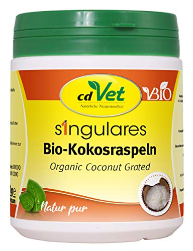 Singulares Bio-Kokosraspeln 250 g | für eine naturnahe Fütterung von Tieren von cdVet