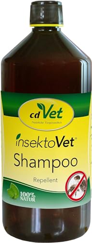 cdVet insektoVet Shampoo schützender Repellent Insektenschutz für Hund und Katze – effektive und wohlriechende Fellpflege von cdVet