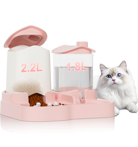 2-in-1 Automatischer Futterspender für Hunde und Katzen, Wasserspender, Schwerkraft-Futterspender und Bewässerungs-Kombination für kleine und mittelgroße Haustiere, Katzen, Hunde, große Kapazität 2-in-1 Automatischer Futterspender für Hunde und Katzen, Wasserspender, Schwerkraft-Futterspender und Bewässerungs-Kombination für kleine und mittelgroße Haustiere, Katzen, Hunde, große Kapazität von ceye