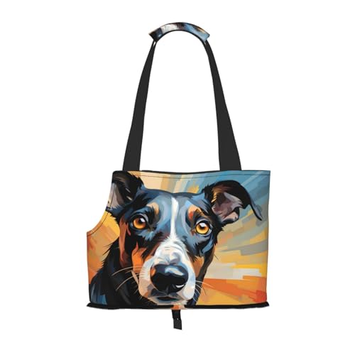 Art Painting Dog Colorful Pet Carrier for Small Dogs Cats Puppy, Sturdy Dog Purse Versatile Cat Carrier Purse Soft Pet Travel Tote Bag von cfpolar