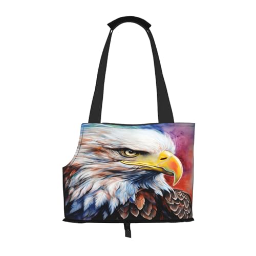 Cool Bald Eagle Pet Carrier for Small Dogs Cats Puppy Sturdy Dog Purse Vielseitige Cat Carrier Purse Soft Pet Travel Tote Bag von cfpolar