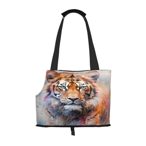 Cool Lion Tiger Pet Carrier for Small Dogs Cats Puppy Sturdy Dog Purse Versatile Cat Carrier Purse Soft Pet Travel Tote Bag von cfpolar