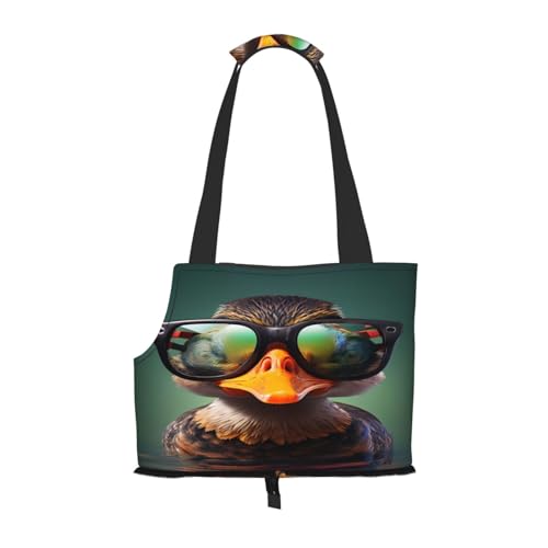 Duck Cool Sonnenbrille, Haustiertrage für kleine Hunde, Katzen, Welpen, stabile Hunde-Geldbörse, vielseitige Katzen-Tragetasche, weiche Haustier-Reisetasche von cfpolar
