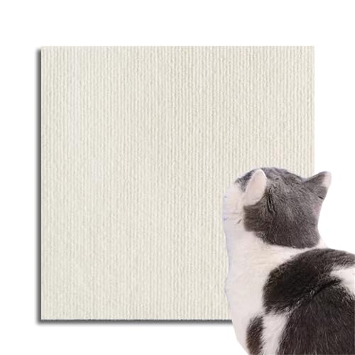 Kratzmatte Katze Selbstklebend, Wand Kratzschutz DIY Climbing Cat Scratcher, Wiederverwendbar kratzteppich Katze, für Wandmontage Geeignet Möbel Kratzschutz Tür (Warmweiß,40x100 cm) von champracer