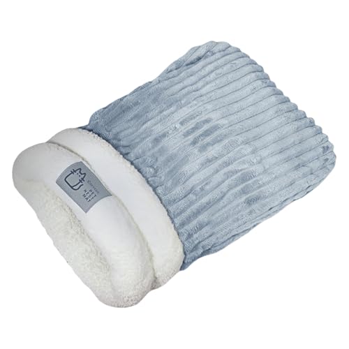 champracer Schlafsack für Katzen Katzenschlafsack Kuschelhöhle Katze Warm Katzenbett Katzensack Gifts for Small Cats and Dogs (Grau,M) von champracer