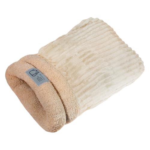 champracer Schlafsack für Katzen Katzenschlafsack Kuschelhöhle Katze Warm Katzenbett Katzensack Gifts for Small Cats and Dogs (Weiß,M) von champracer