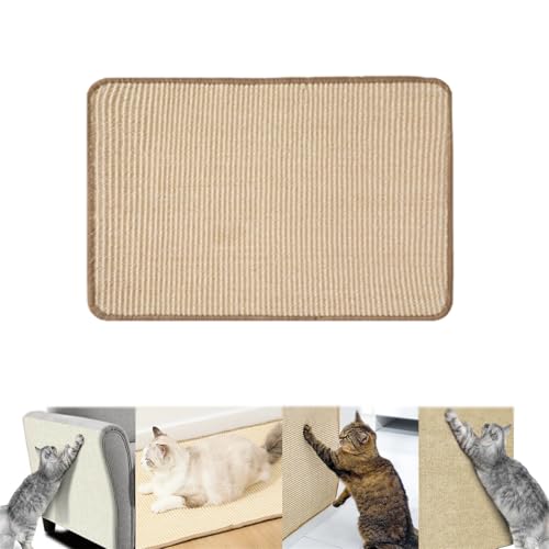 Sisalmatte Kratzwand Für Katzen, Sofaschutz Katze, Selbstklebend Kratzteppich Katze Kratzecke Für Katzen,Katze Wand Stracther, Keine Krümel Kratzmatte Katze Wand Für Wand Möbel (40 * 60 cm) von champracer
