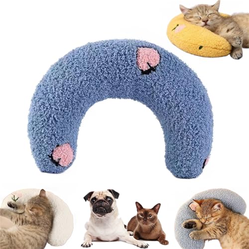 U Förmige Kissen Für Katzen, Halbmond Katze Kissen, Weiche Katzenkissen Flauschig, Beruhigungskissen Für Hunde, Schützt Die Halswirbelsäule Ihres Haustieres, Geschenk Für Katzenliebhaber (Blau-01) U Förmige Kissen Für Katzen, Halbmond Katze Kissen, Weiche Katzenkissen Flauschig, Beruhigungskissen Für Hunde, Schützt Die Halswirbelsäule Ihres Haustieres, Geschenk Für Katzenliebhaber (Blau-01) von champracer