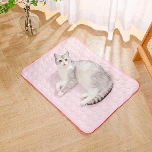 champracer Kühlmatte für Haustiere, Kühlmatte Hund, Ungiftiges Gel-Selbstkühlende Matte für Hunde und Katzen, Dog Cooling Mat für Drinnen, Draußen und Auto (C,40×30 cm) von champracer