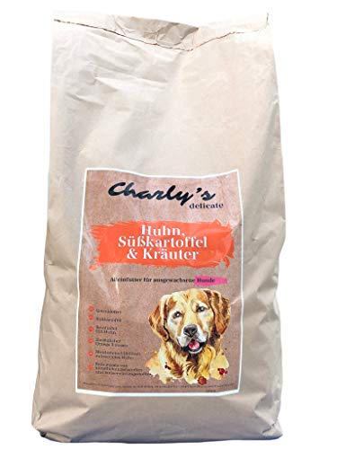 charlys delicate | mit Huhn, Süßkartoffel & Kräutern | getreidefreies Hundefutter (12 kg) von charlys delicate